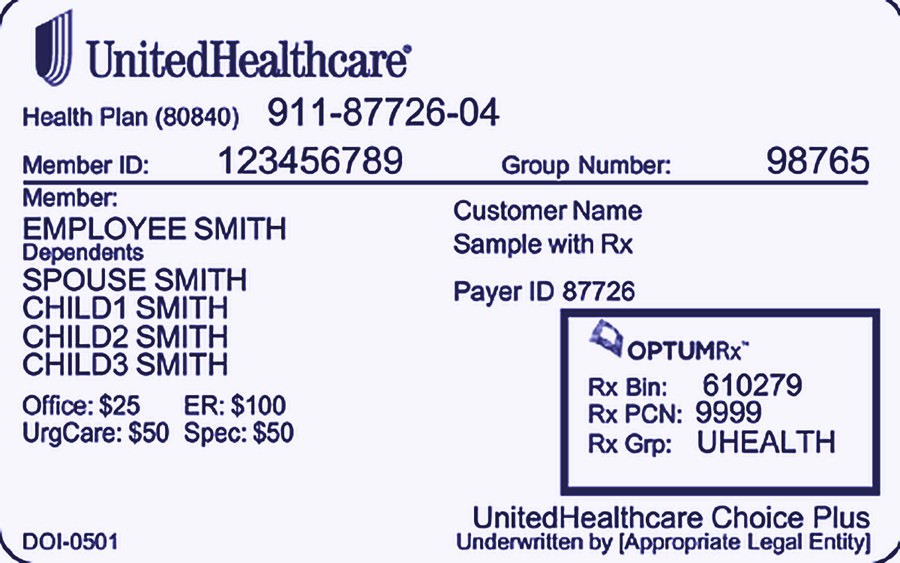 Sample member ID card